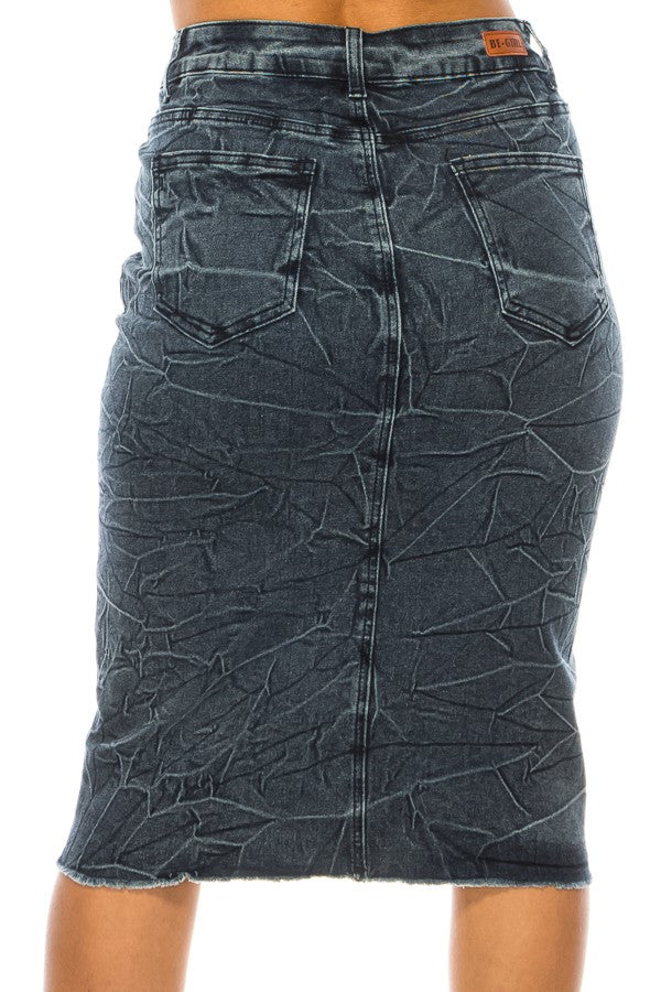 Addison Jean Skirt- Dark Wash