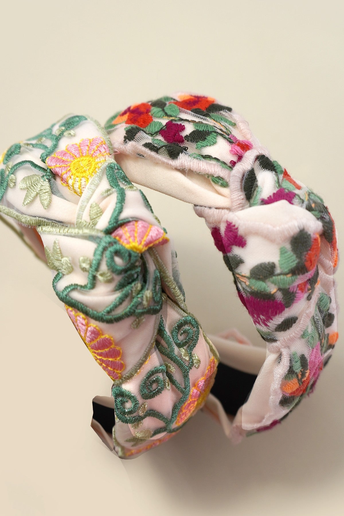 Floral Embroidery Headband