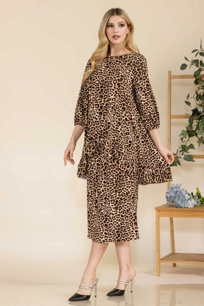 Maddie Tunic and Skirt Set- Leopard