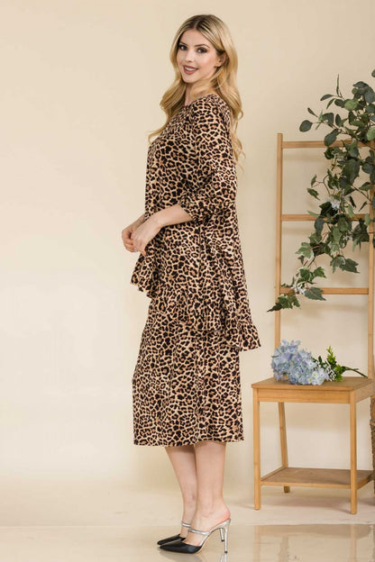 Maddie Tunic and Skirt Set- Leopard