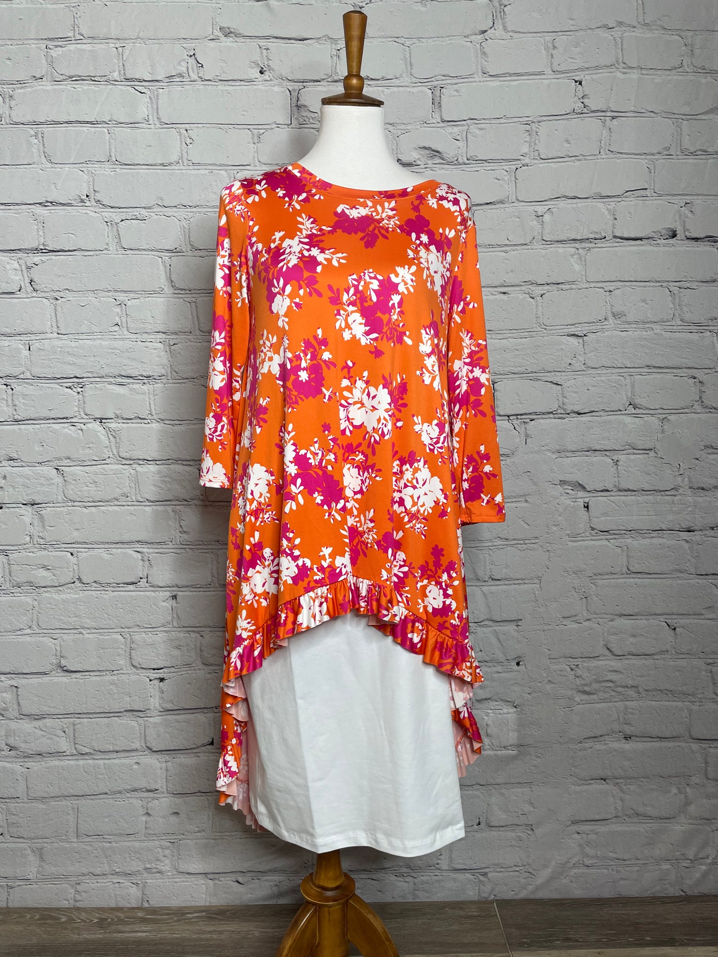Elliana Tunic- Orange Floral