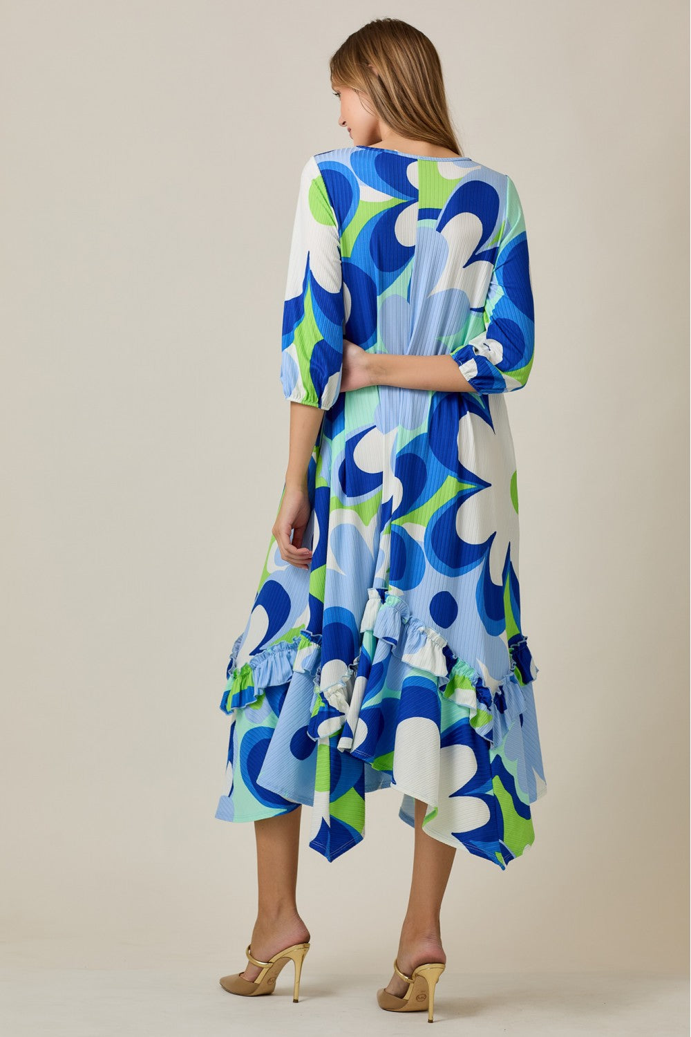 Linda Dress- Royal Blue Floral
