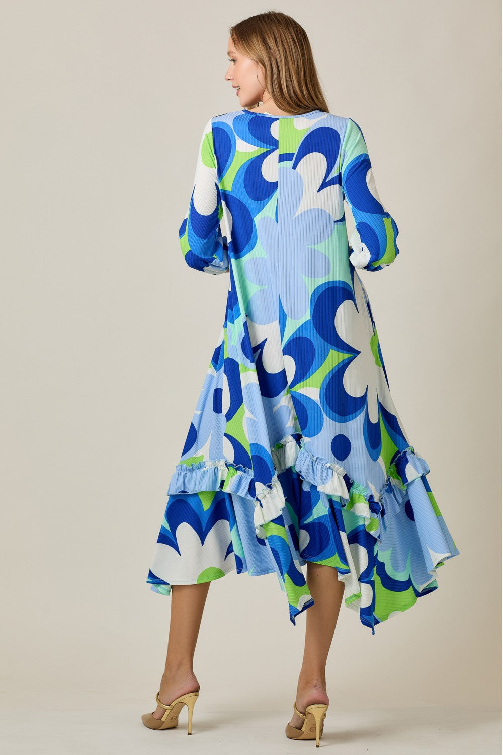 Linda Dress- Royal Blue Floral