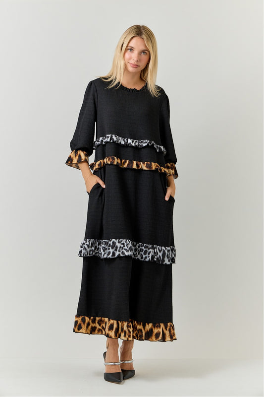 Jillian Dress- Leopard Print