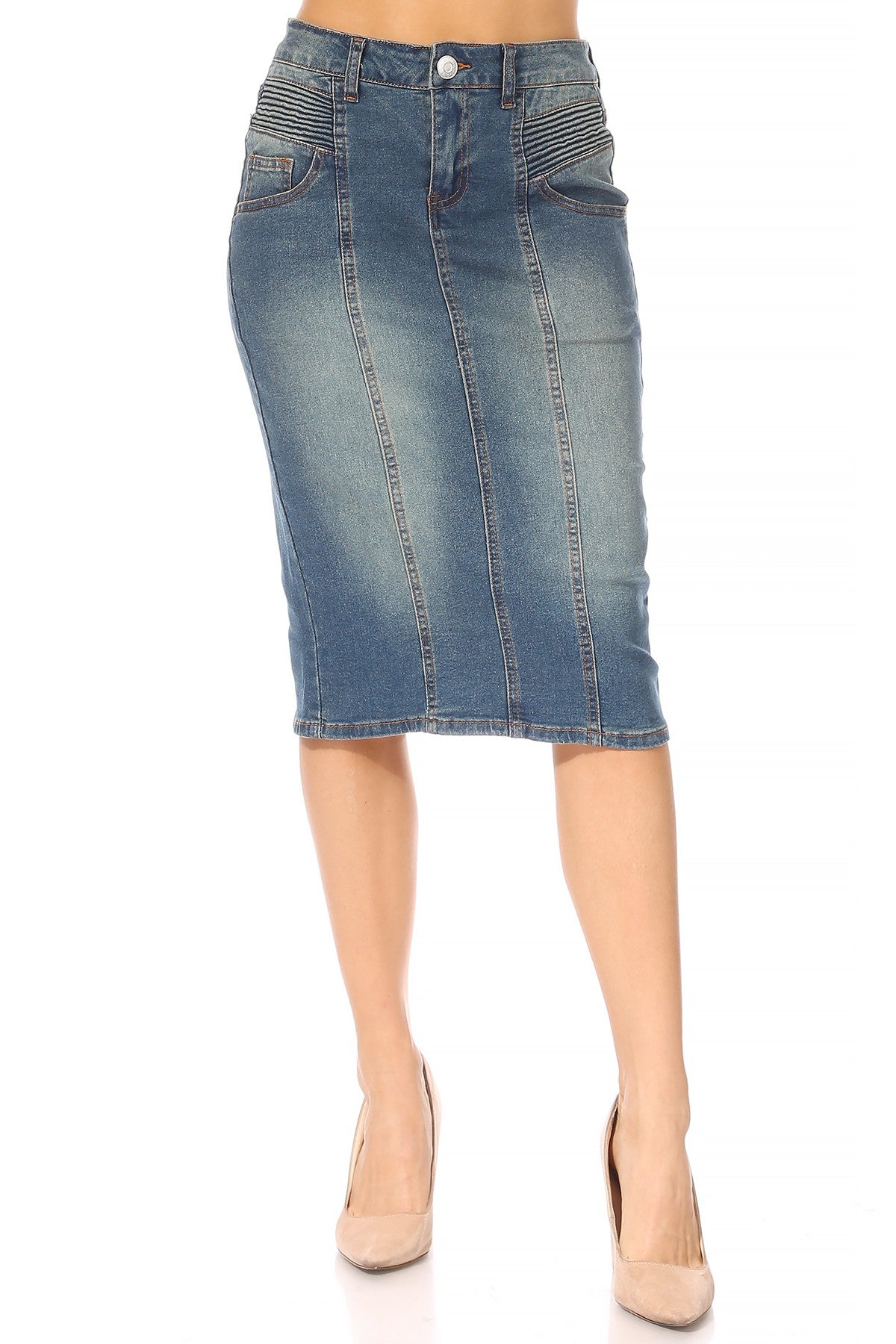 Jana Jean Skirt- Vintage Wash