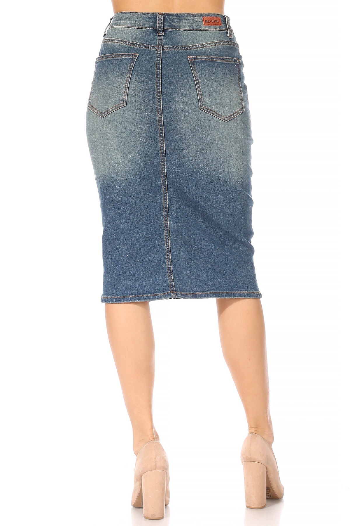 Jana Jean Skirt- Vintage Wash
