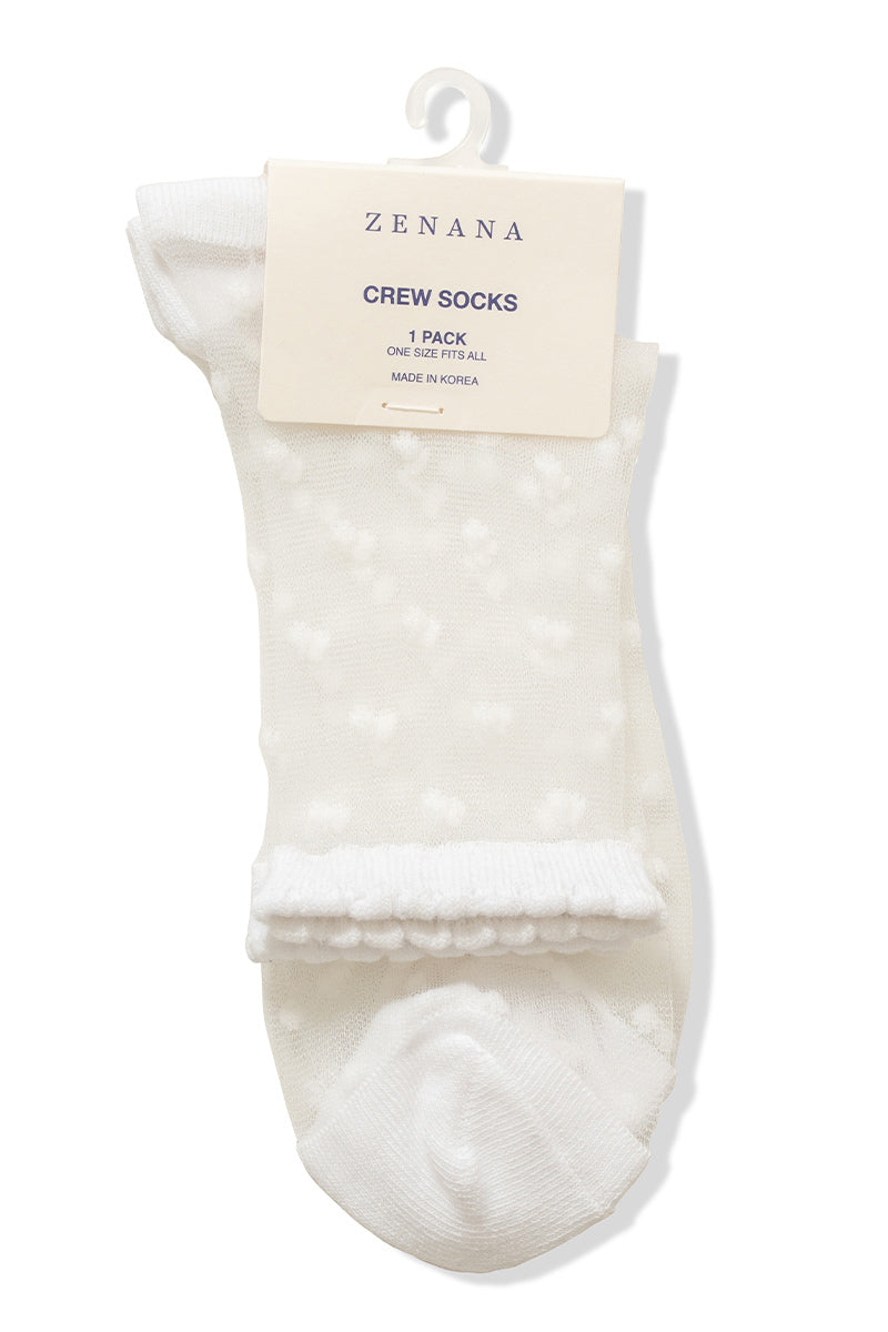 Polka Dot Mesh Socks