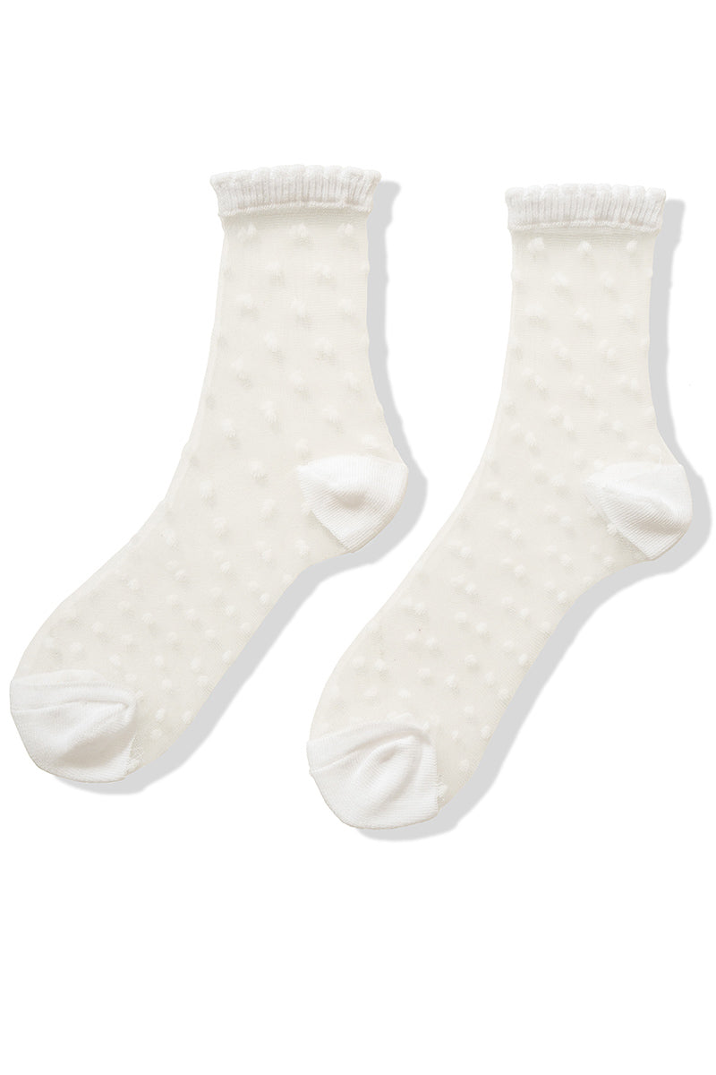 Polka Dot Mesh Socks