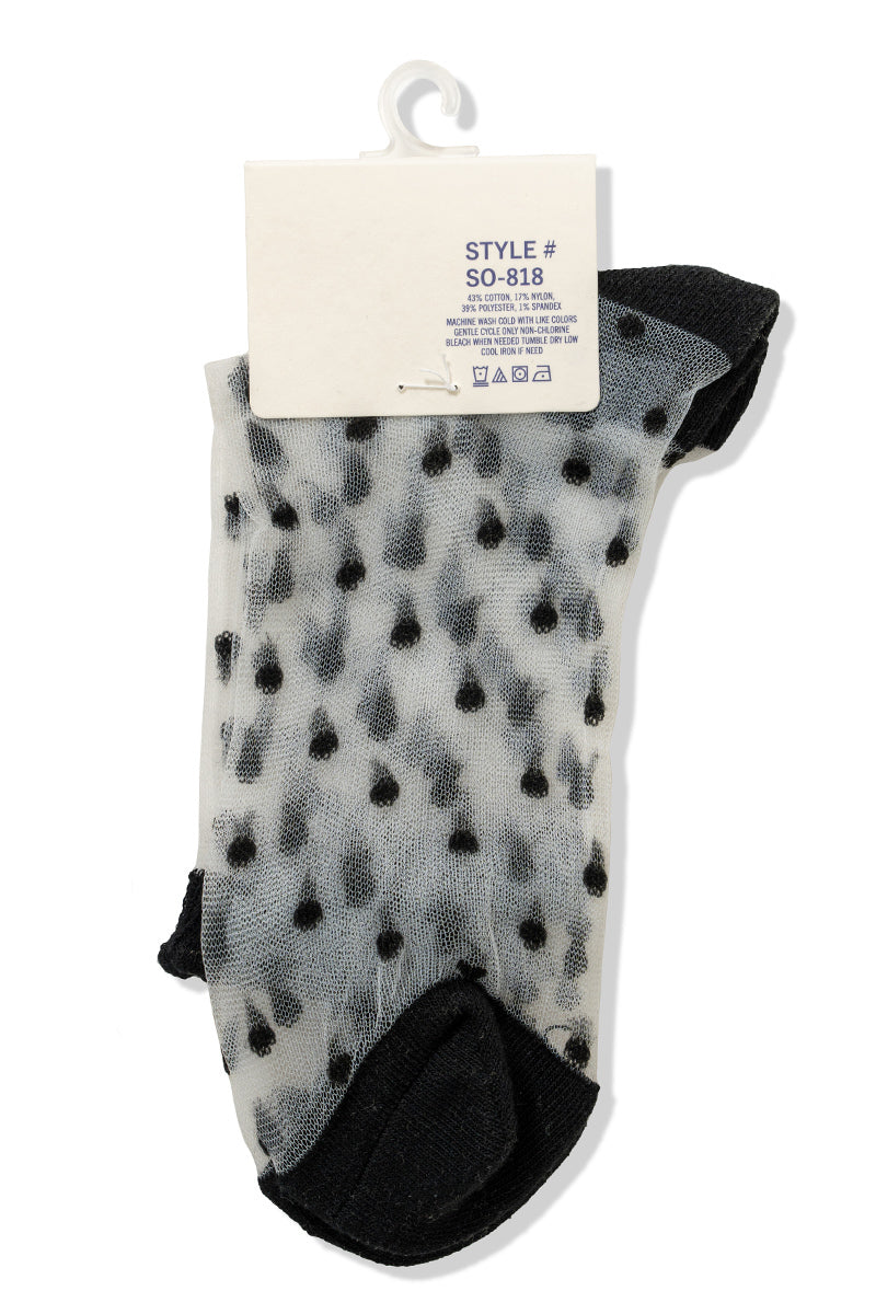 Polka Dot Mesh Socks