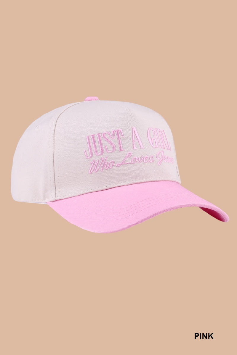 Just A Girl Who Loves Jesus Cap