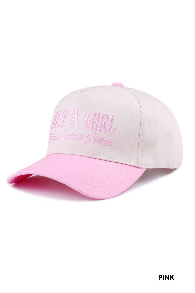Just A Girl Who Loves Jesus Cap