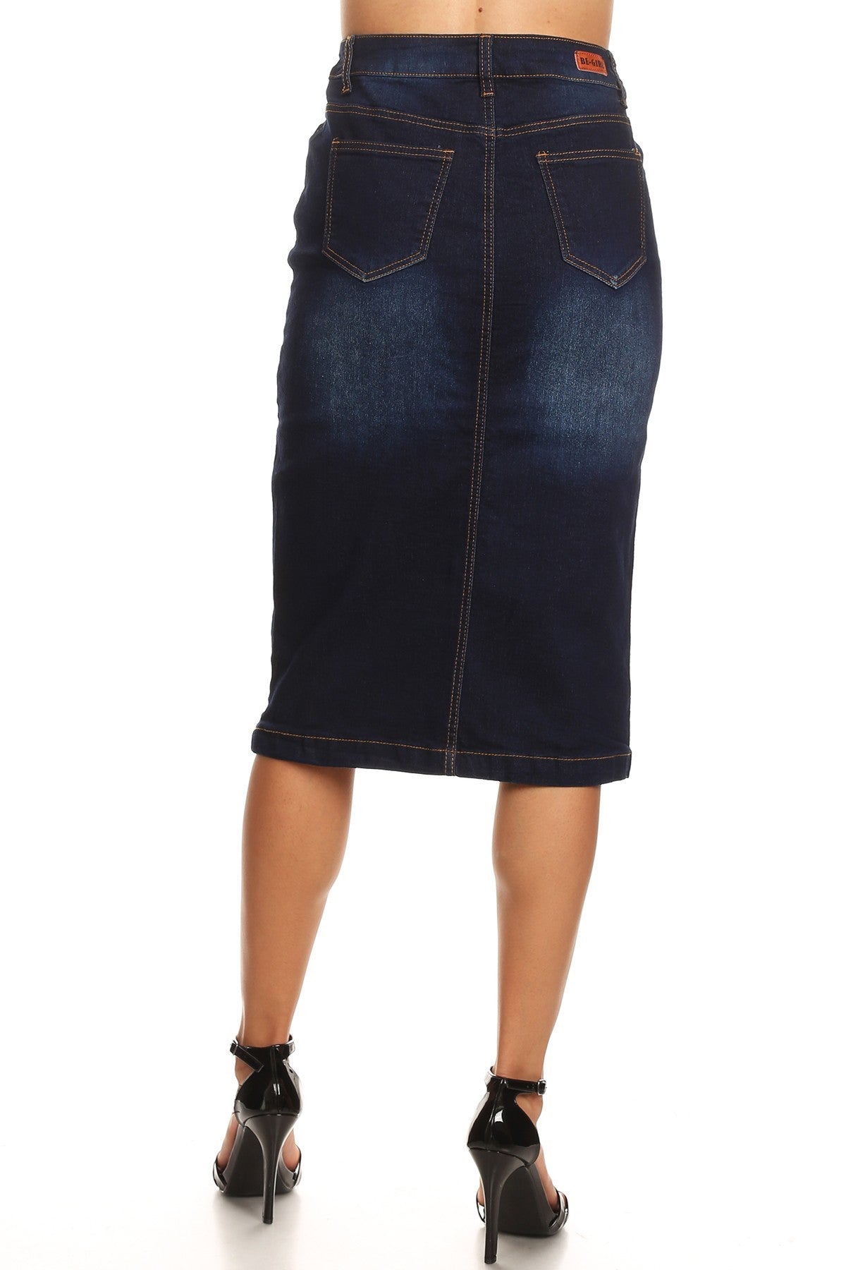 Deb Jean Skirt- Dark Indigo Wash