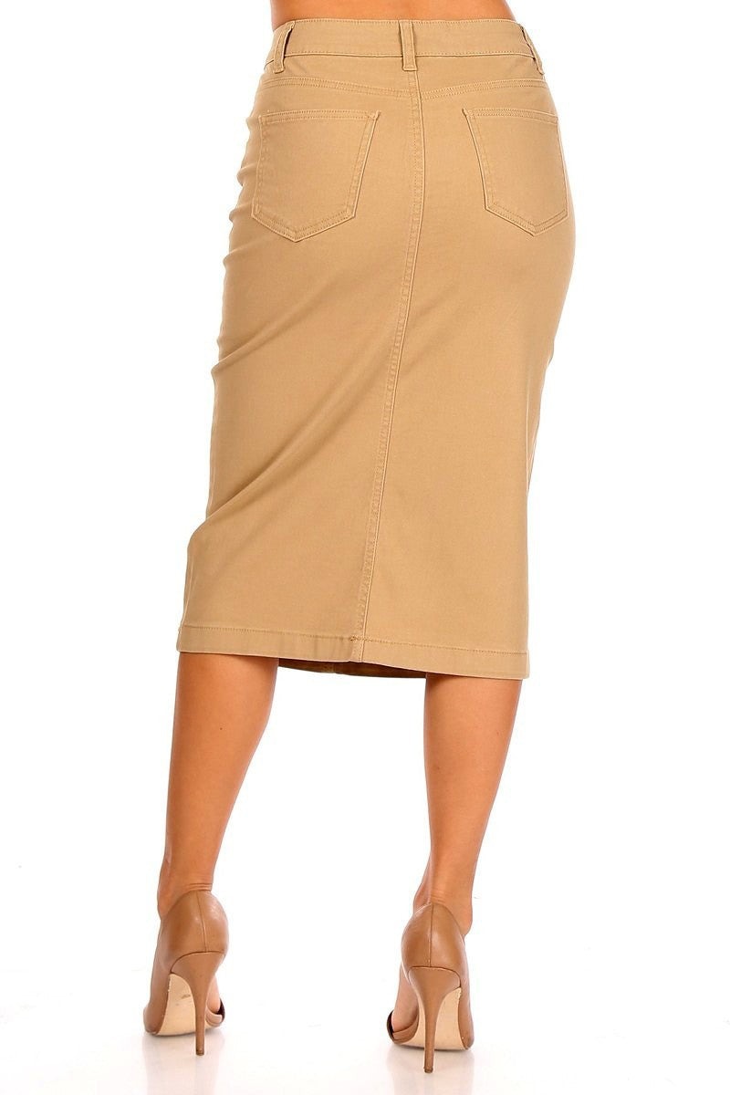 Janet Jean Skirt- Khaki