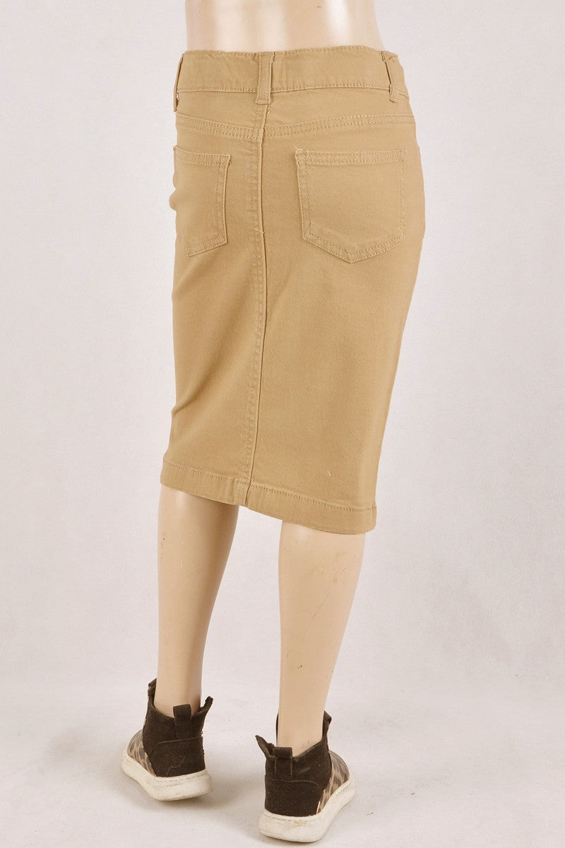 Janet Jean Skirt Khaki- Girls