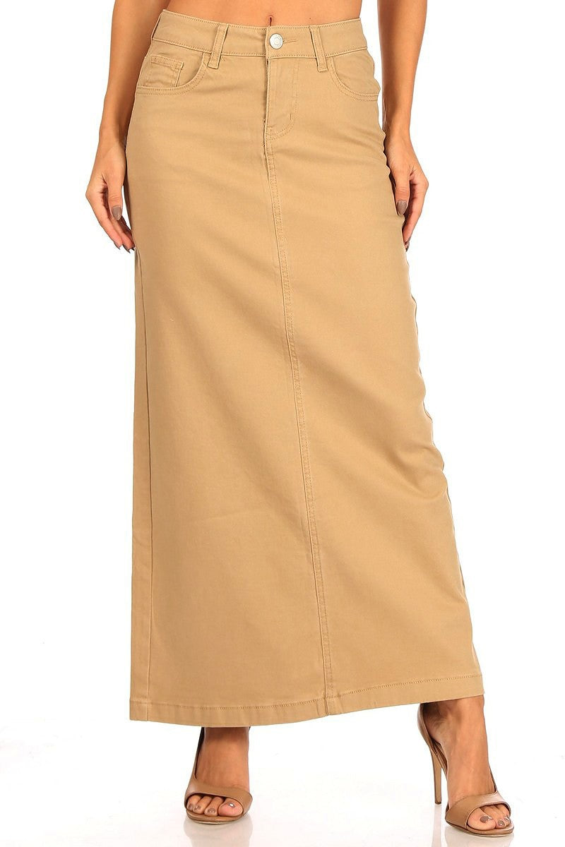 Monica Jean Skirt- Khaki