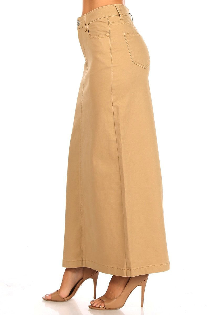 Monica Jean Skirt- Khaki