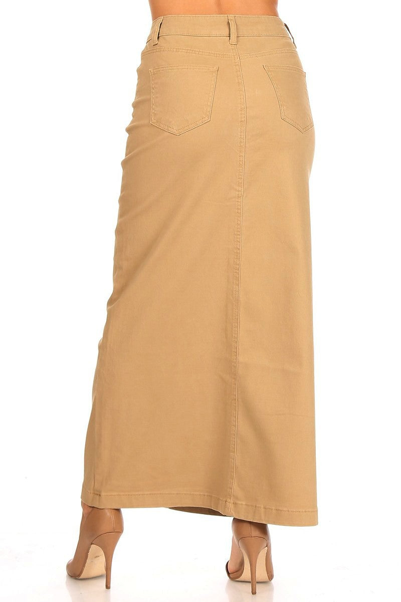 Monica Jean Skirt- Khaki