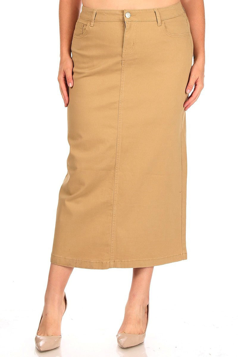 Monica Jean Skirt- Khaki