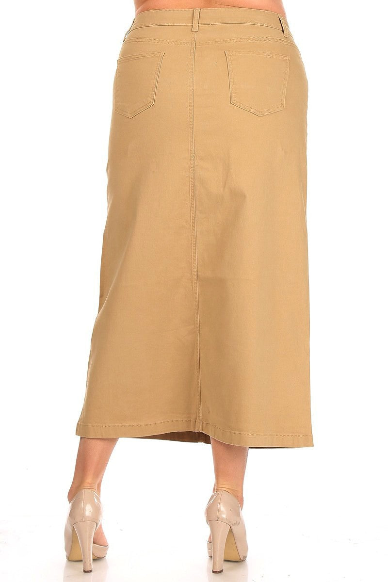 Monica Jean Skirt- Khaki