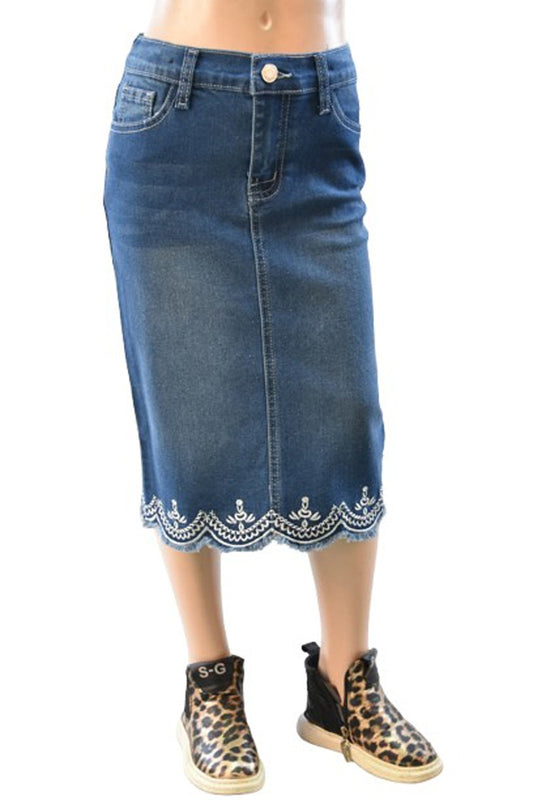 Emerson Jean Skirt- Girls