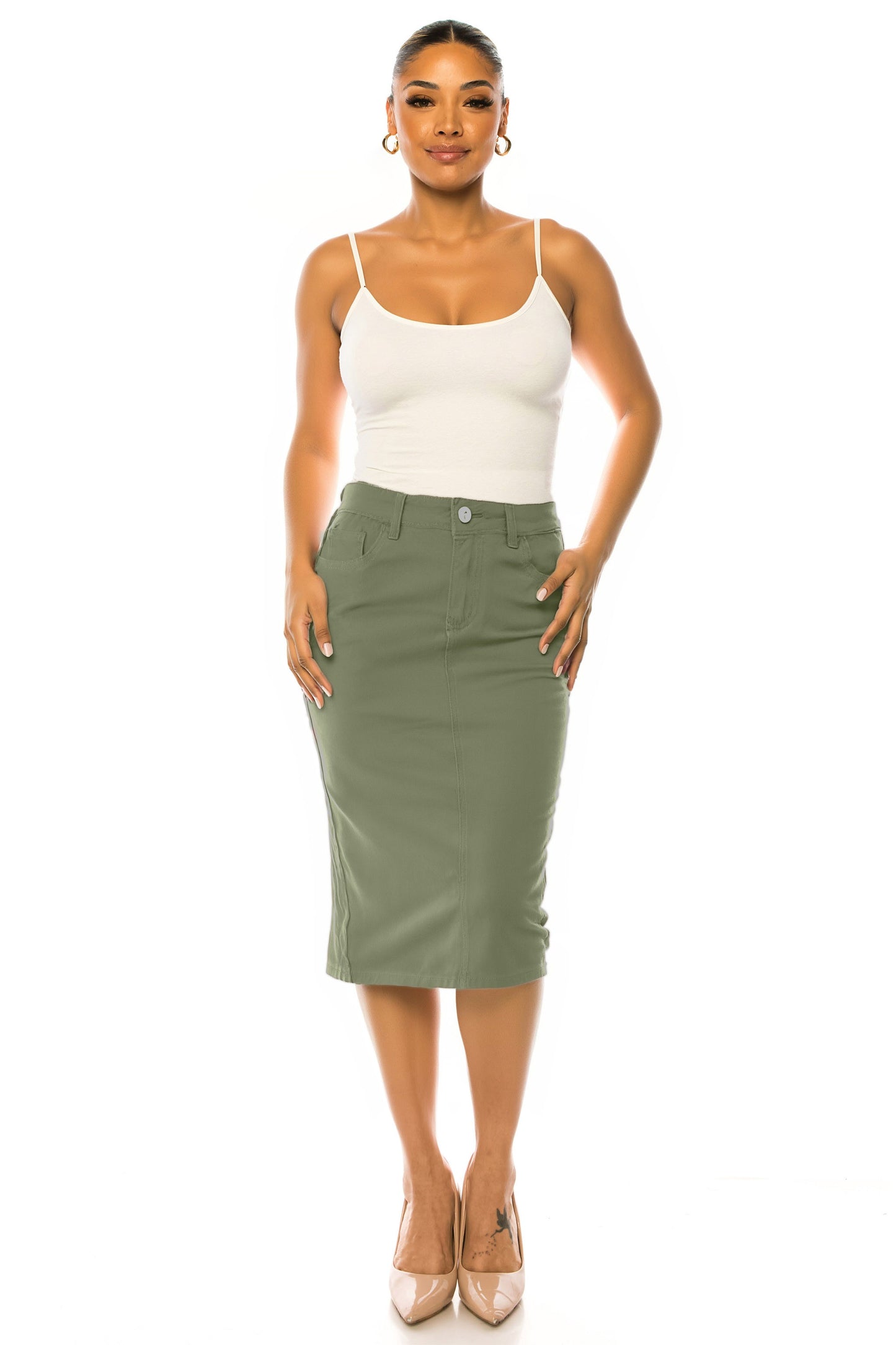 Janet Jean Skirt- Green