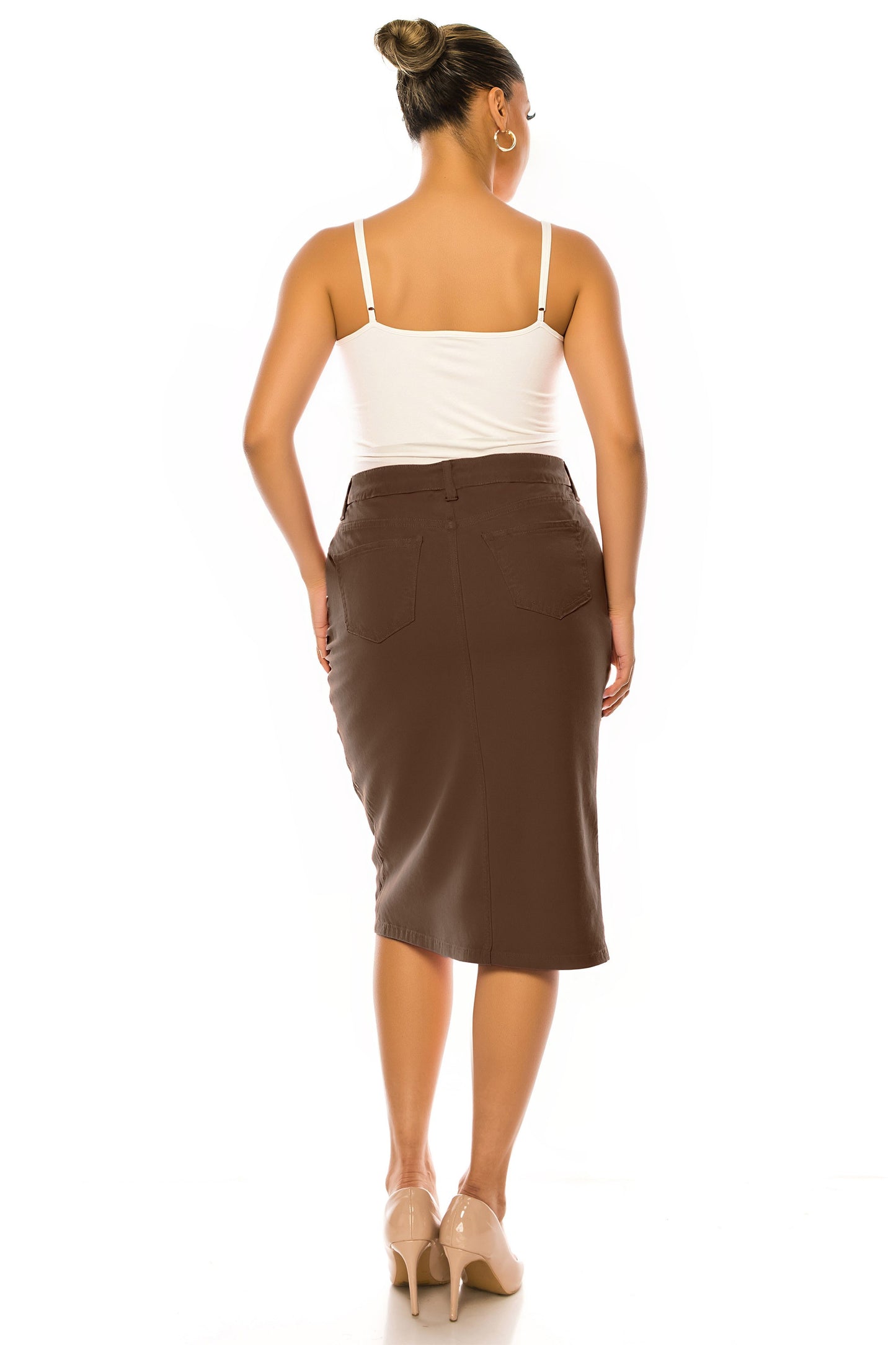 Janet Jean Skirt- Brown