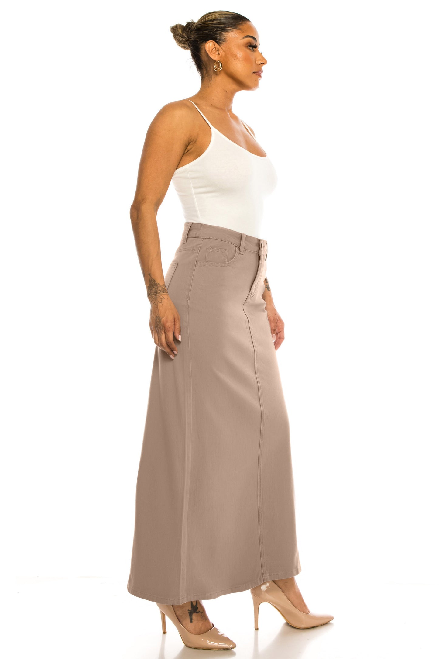Monica Jean Skirt- Stone