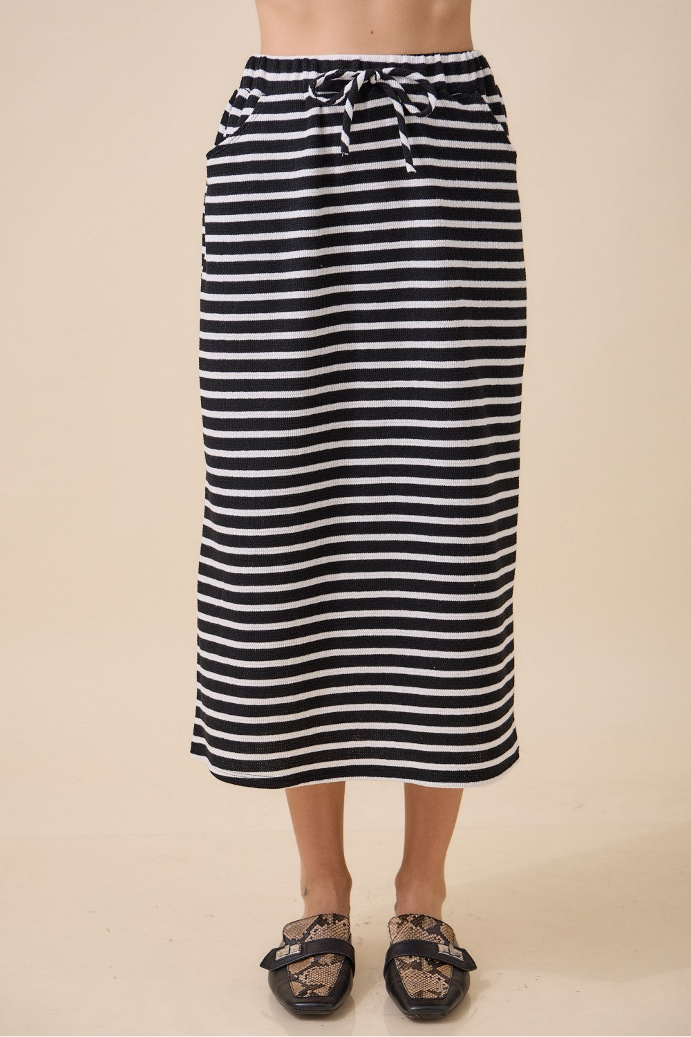 Black Stripe Skirt