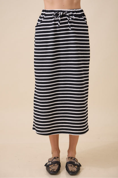 Black Stripe Skirt