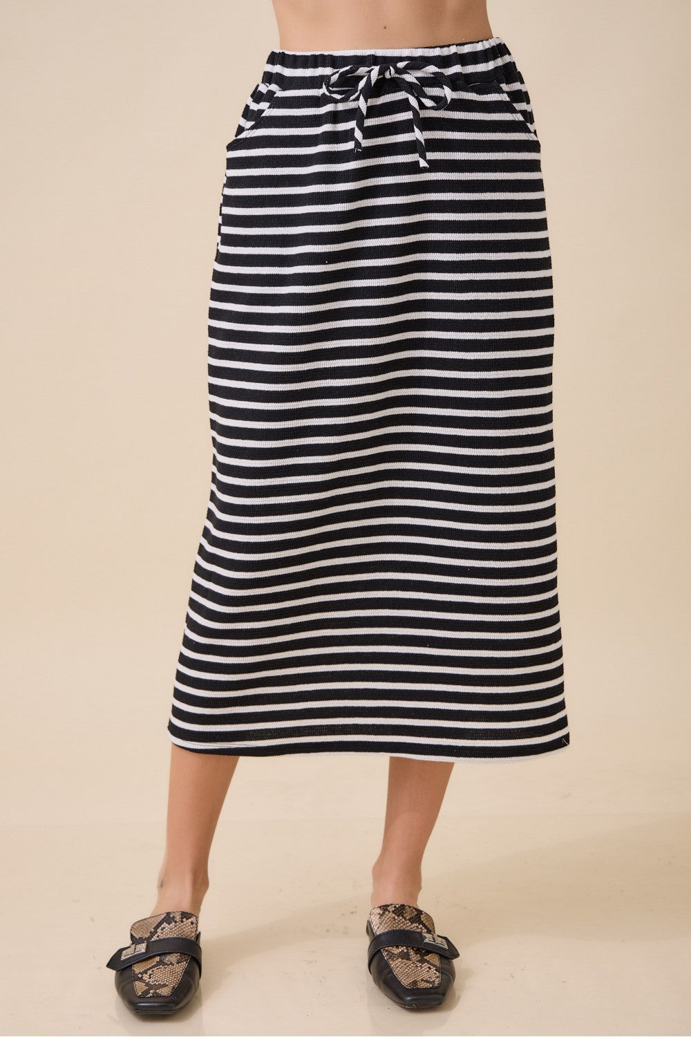 Black Stripe Skirt