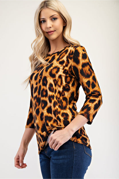 Tina Layering Top- Leopard