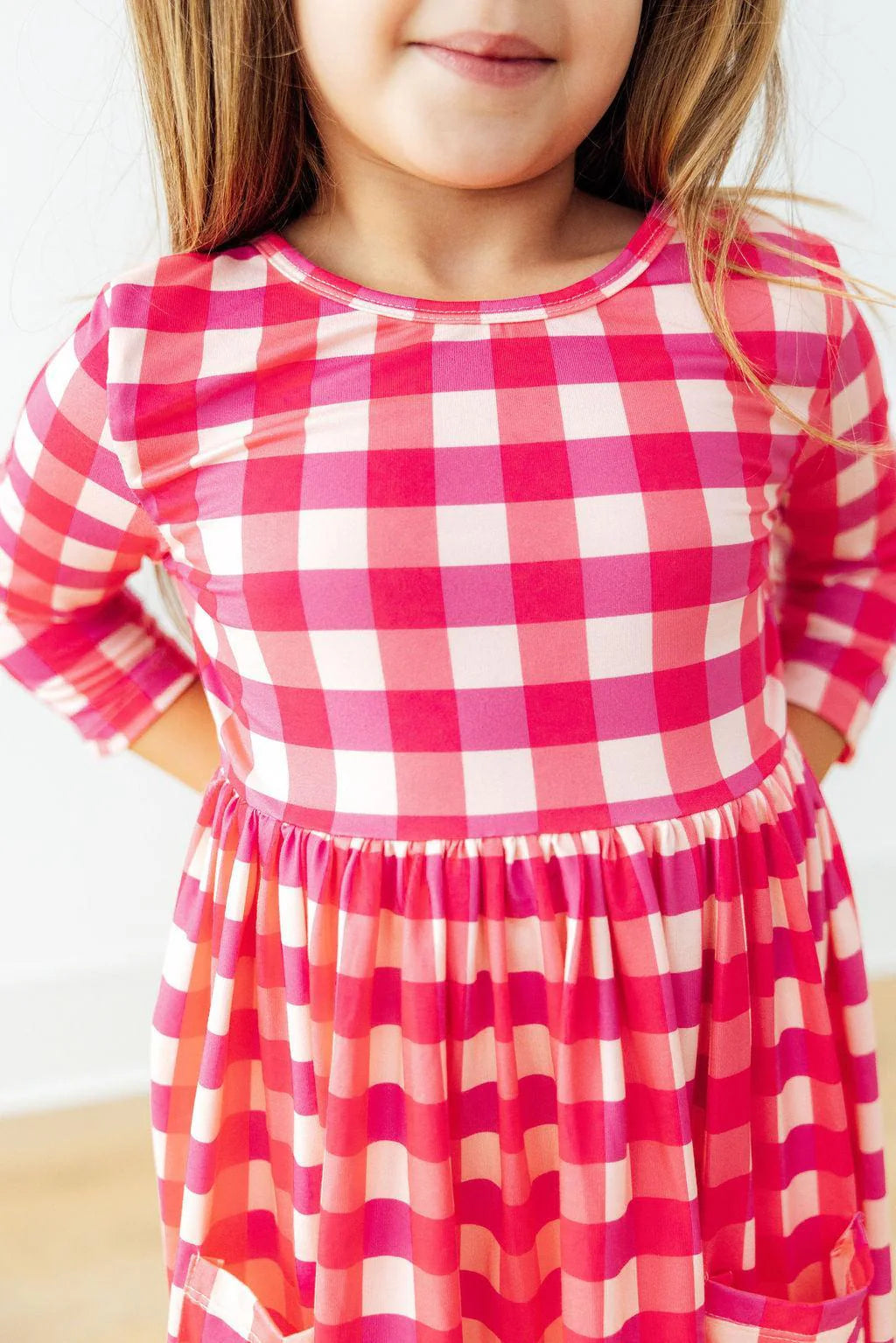 Wren Dress- Hot Pink Gingham