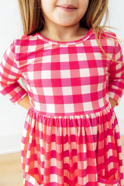 Wren Dress- Hot Pink Gingham