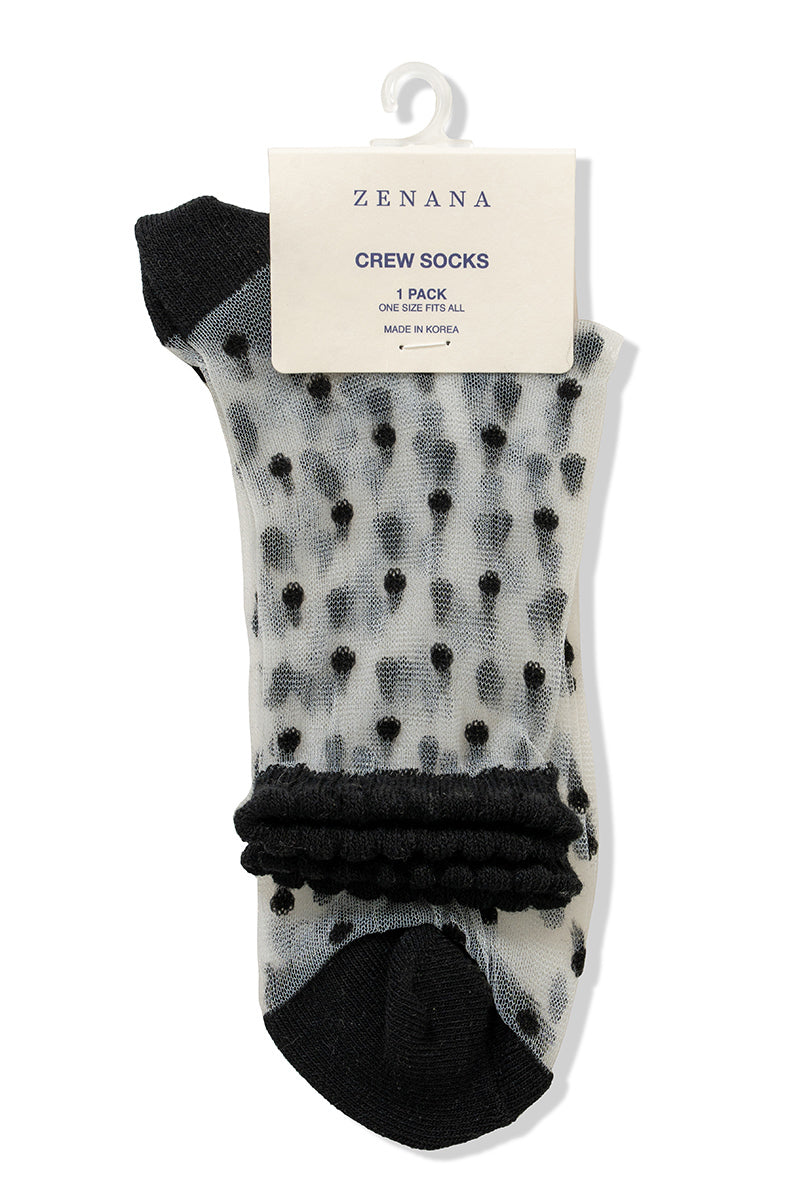 Polka Dot Mesh Socks