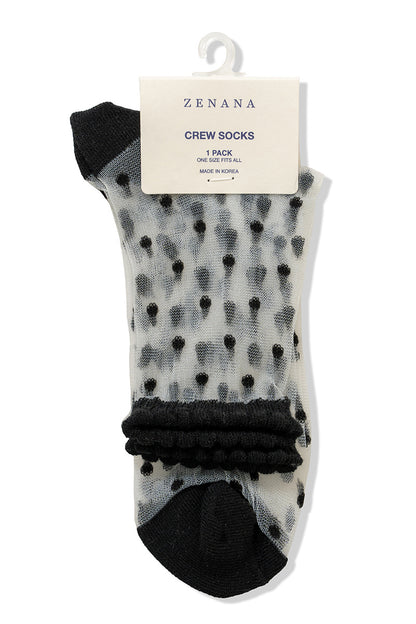 Polka Dot Mesh Socks