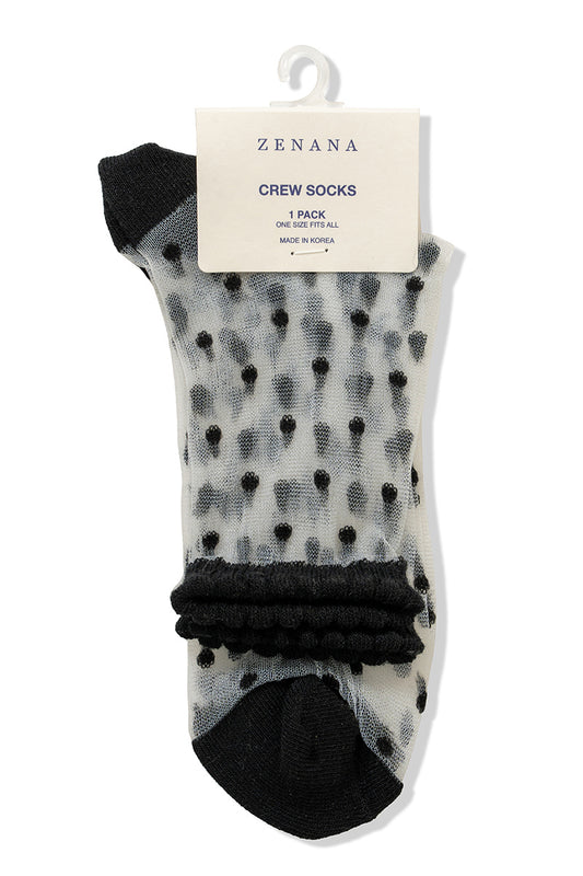 Polka Dot Mesh Socks