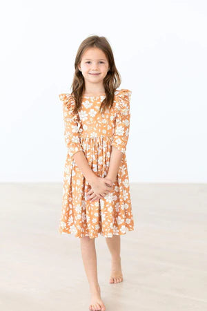 Finley Dress- Golden Blooms